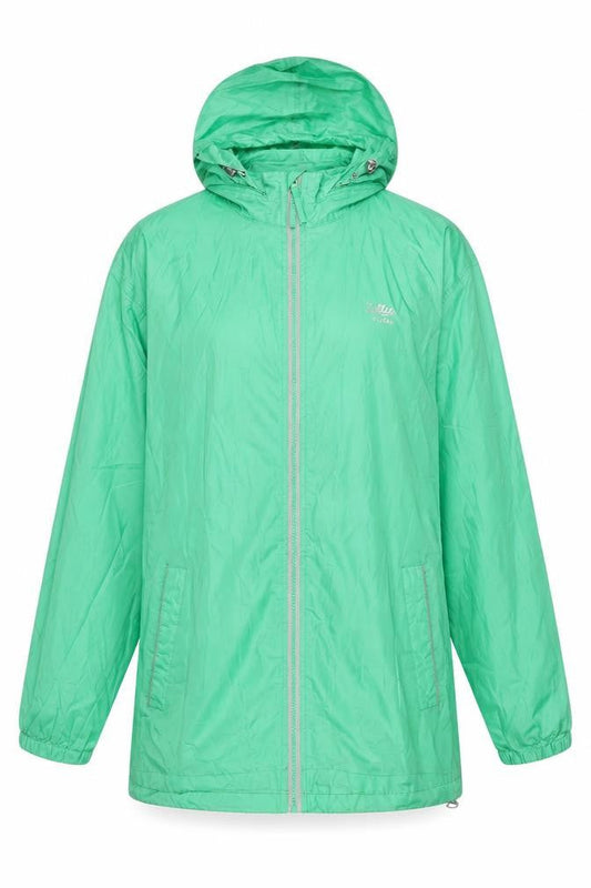 Cotton Traders Womens Green Rain Coat Coat Size M Zip