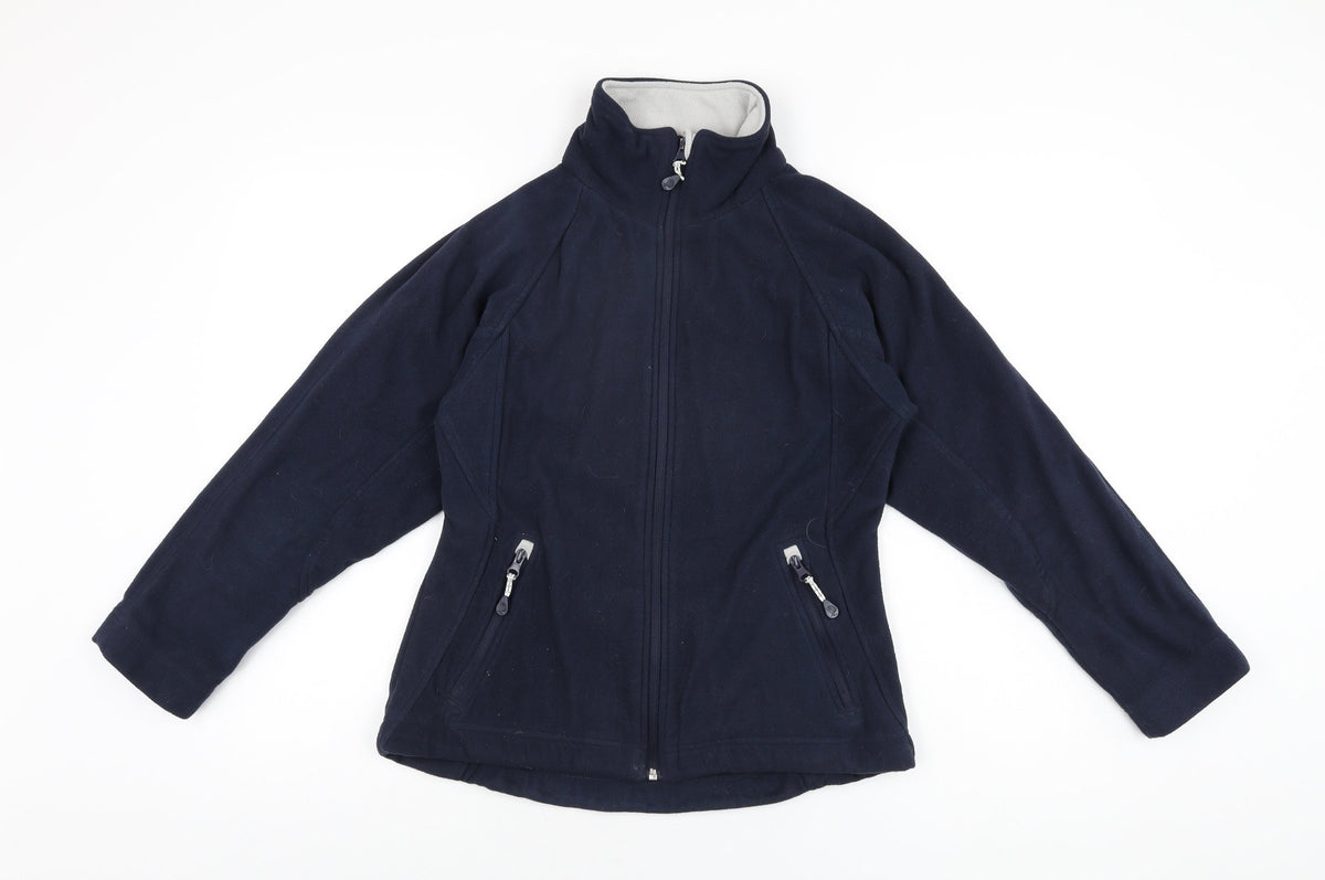 Nautical Womens Blue Polyester Full Zip Sweatshirt Size 8 Zip