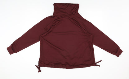 Aurique Womens Red Polyester Pullover Sweatshirt Size L Pullover