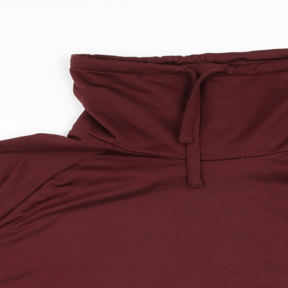 Aurique Womens Red Polyester Pullover Sweatshirt Size L Pullover