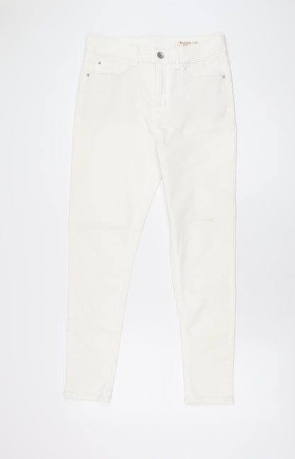 Womens UK Size 12 Marks and Spencer Regular Fit Skinny White Jeans