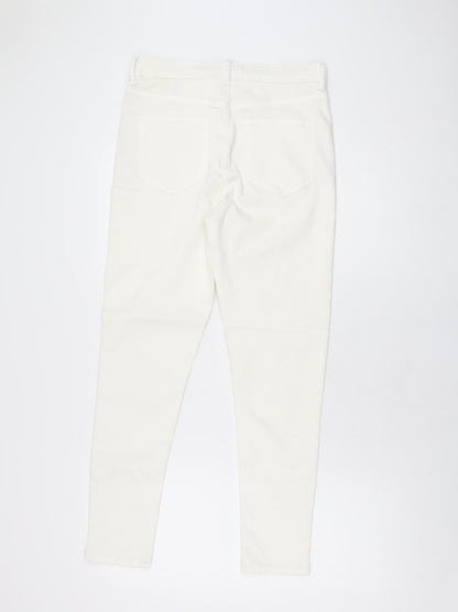 Womens UK Size 12 Marks and Spencer Regular Fit Skinny White Jeans