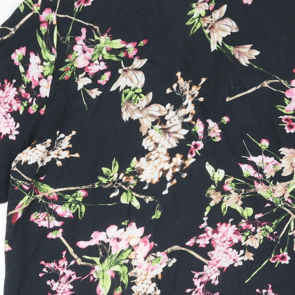 Womens UK Size 14 HEINE Black Basic Button-Up