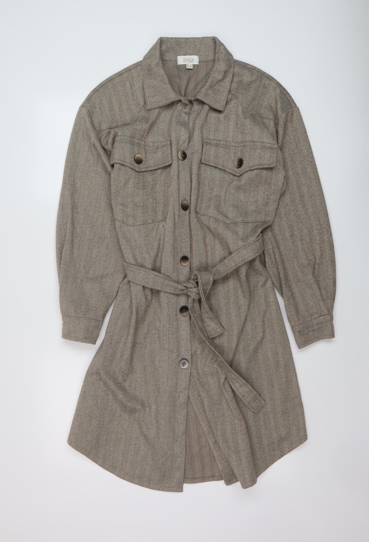 Womens UK Size 12 Stella Morgan Beige Pea Coat