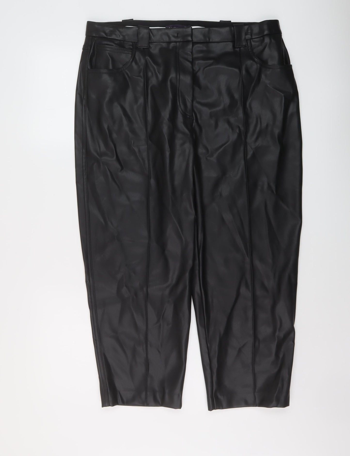 Womens UK Size 18 Marks and Spencer Regular Fit  Black Trousers