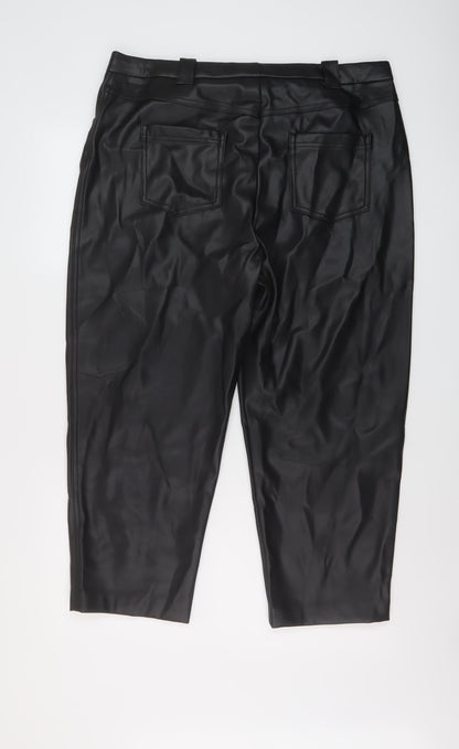 Womens UK Size 18 Marks and Spencer Regular Fit  Black Trousers