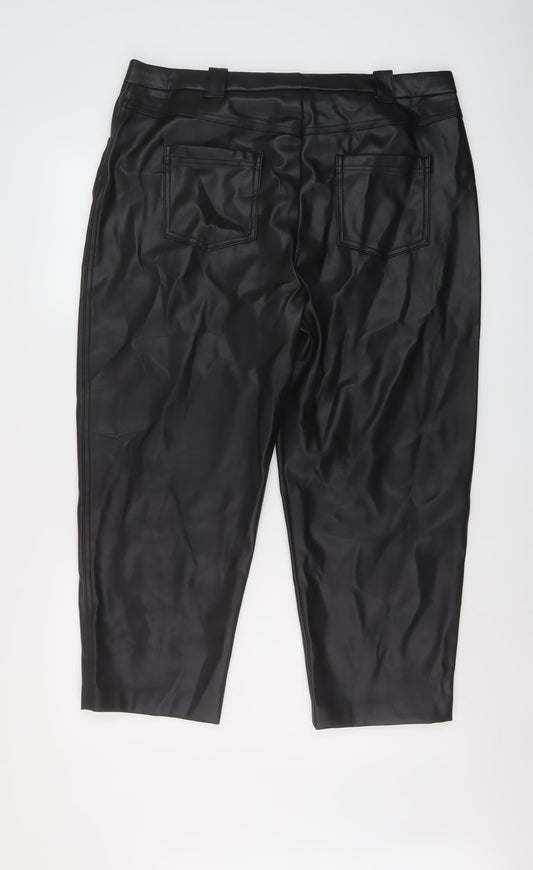 Womens UK Size 18 Marks and Spencer Regular Fit  Black Trousers