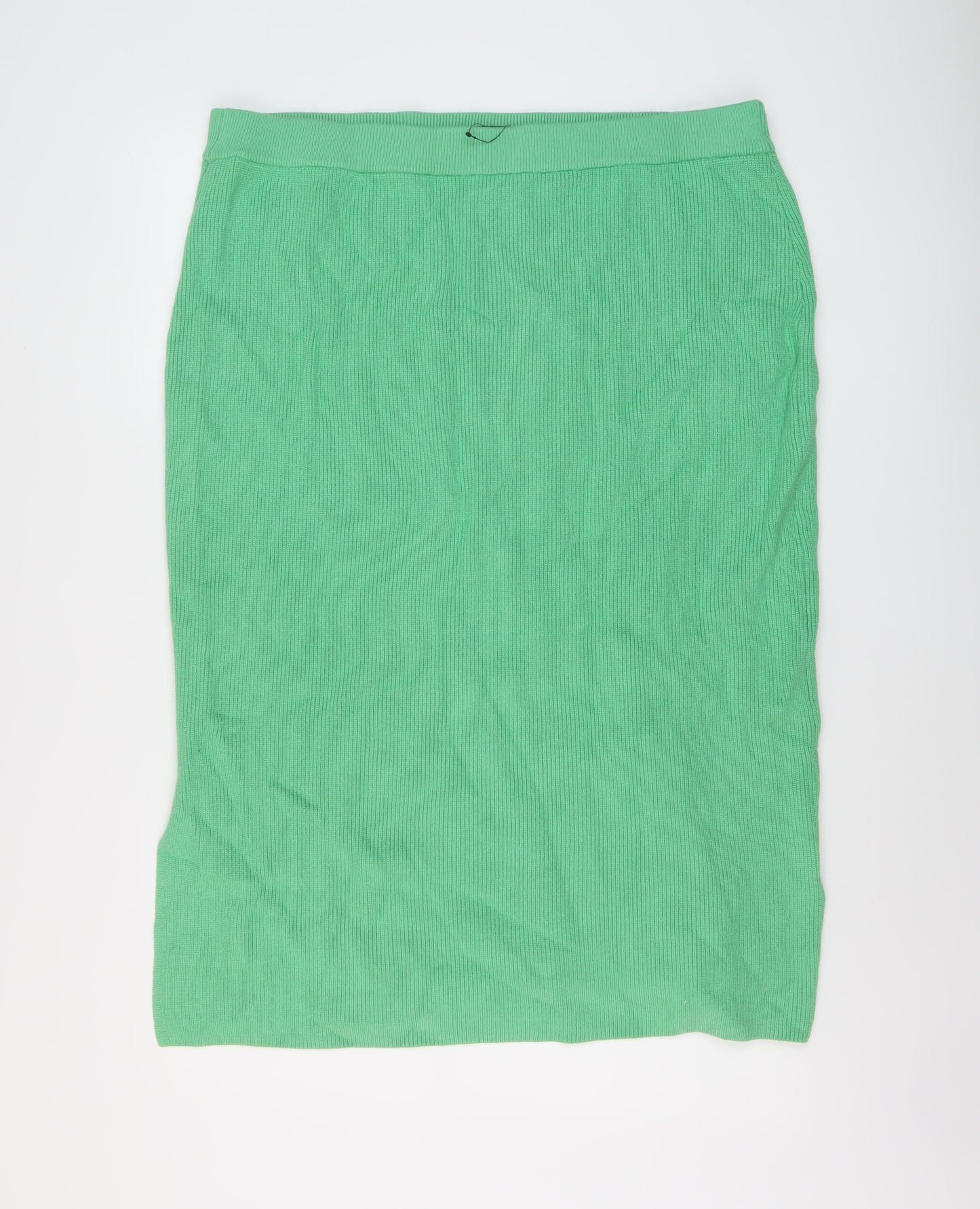 Marks and Spencer Womens Green Viscose A-Line Skirt Size XL