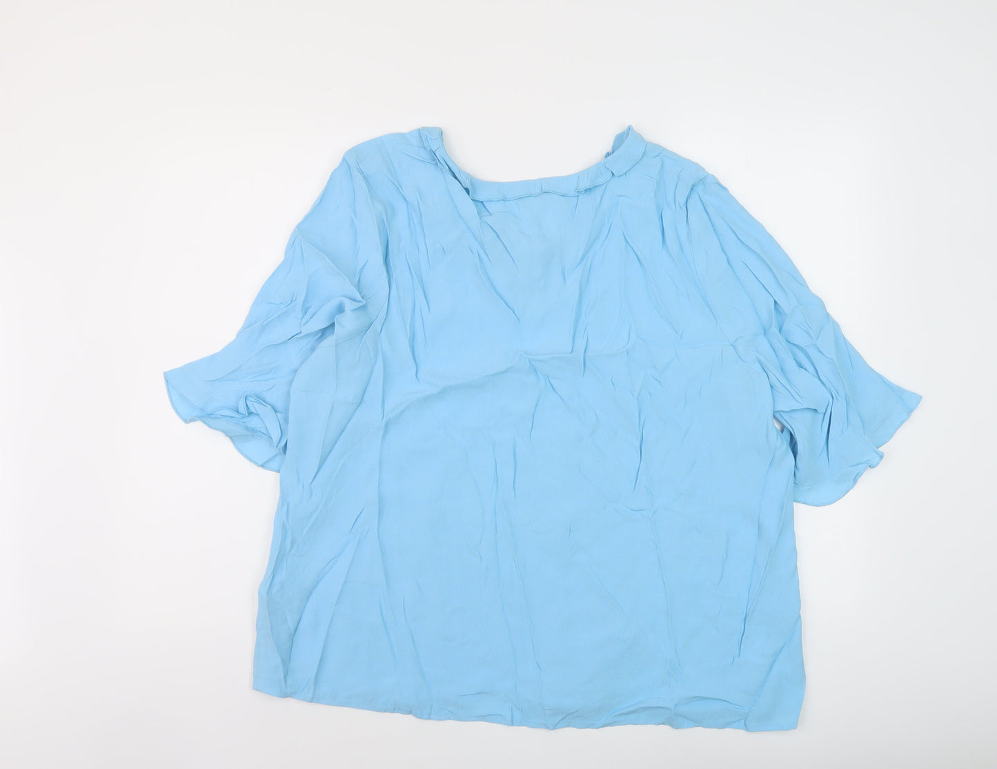Womens UK Size 20 Marks and Spencer Blue Basic Blouse