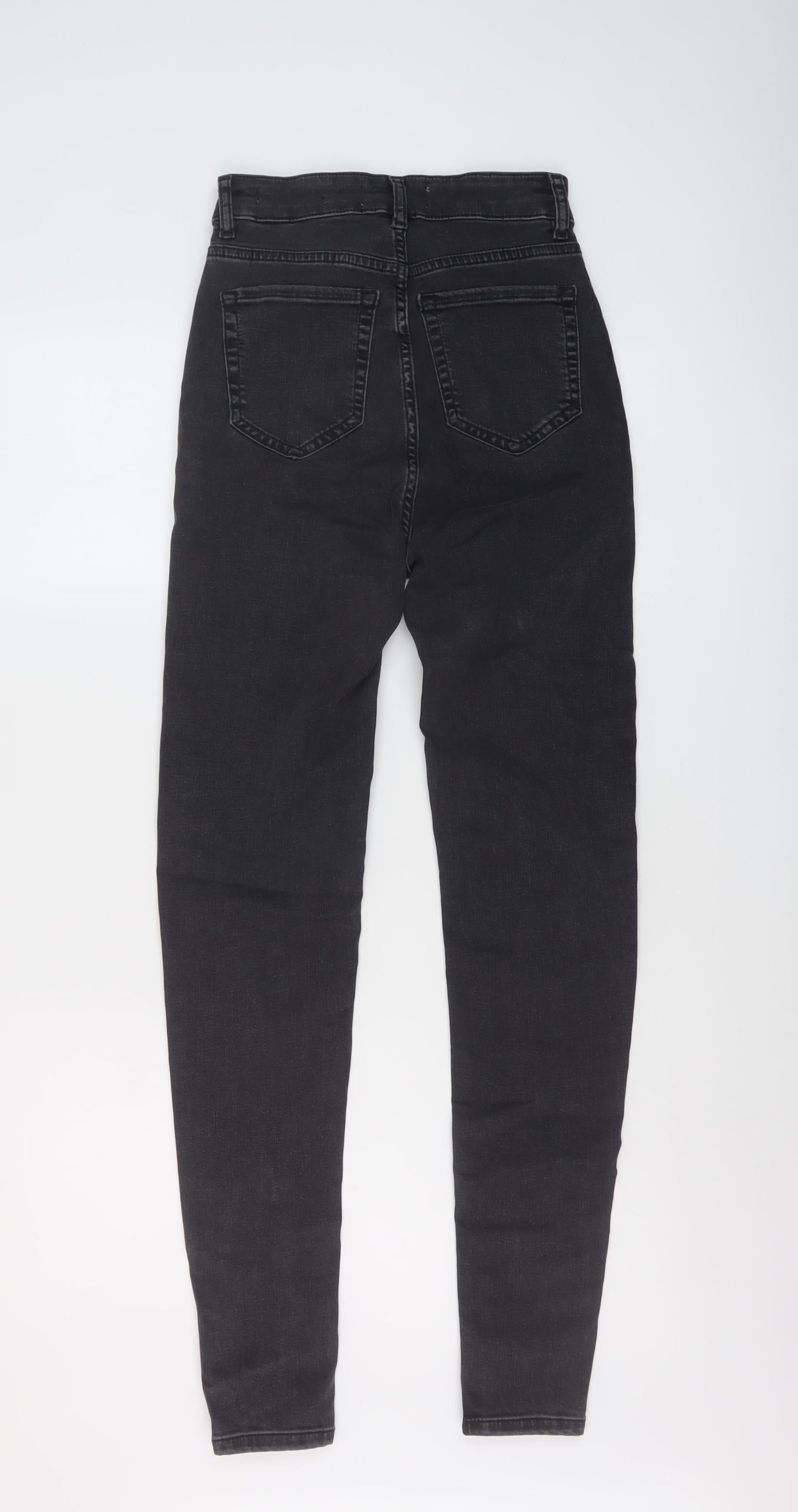 Per Una Womens Grey Cotton Skinny Jeans Size 6 L29 in Regular Button