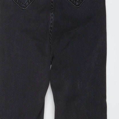 Per Una Womens Grey Cotton Skinny Jeans Size 6 L29 in Regular Button