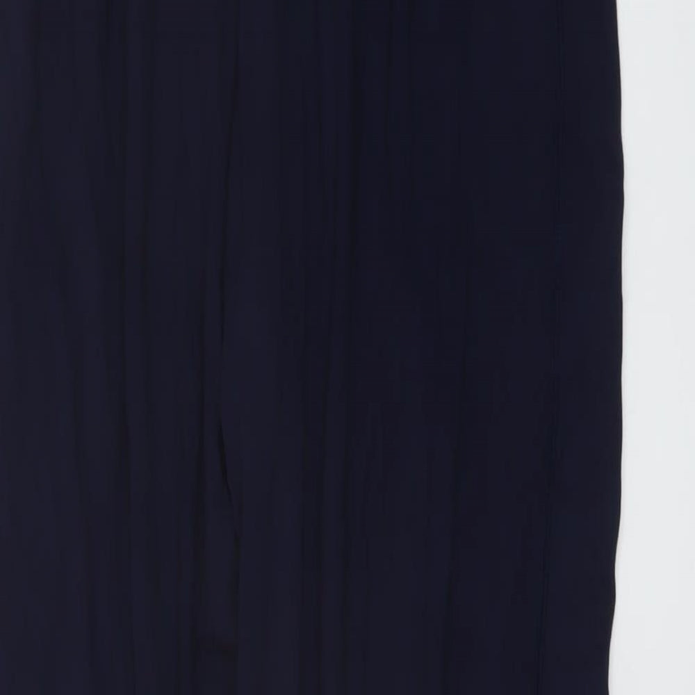 Womens UK Size 8 Marks and Spencer Regular Fit  Blue Trousers