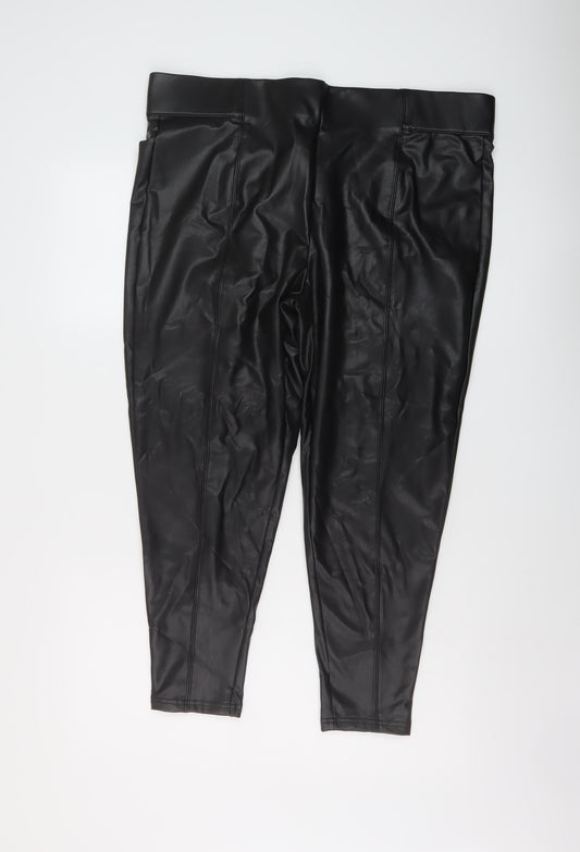Womens UK Size 20 Marks and Spencer Regular Fit  Black Trousers
