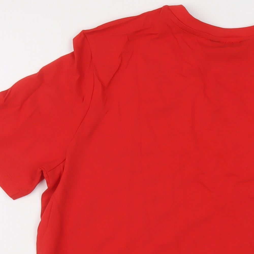 Womens UK Size 14 Marks and Spencer Red Basic T-Shirt