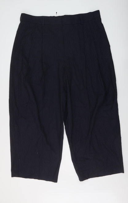 Womens UK Size 20 Marks and Spencer Regular Fit  Blue Trousers