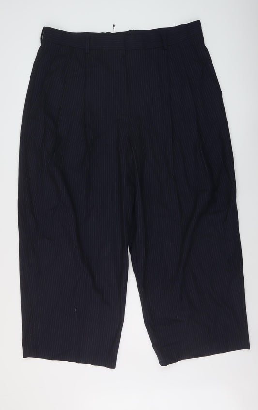Womens UK Size 20 Marks and Spencer Regular Fit  Blue Trousers
