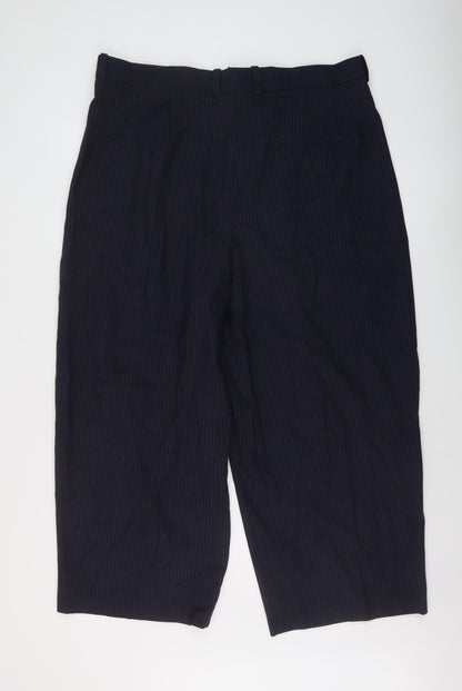 Womens UK Size 20 Marks and Spencer Regular Fit  Blue Trousers