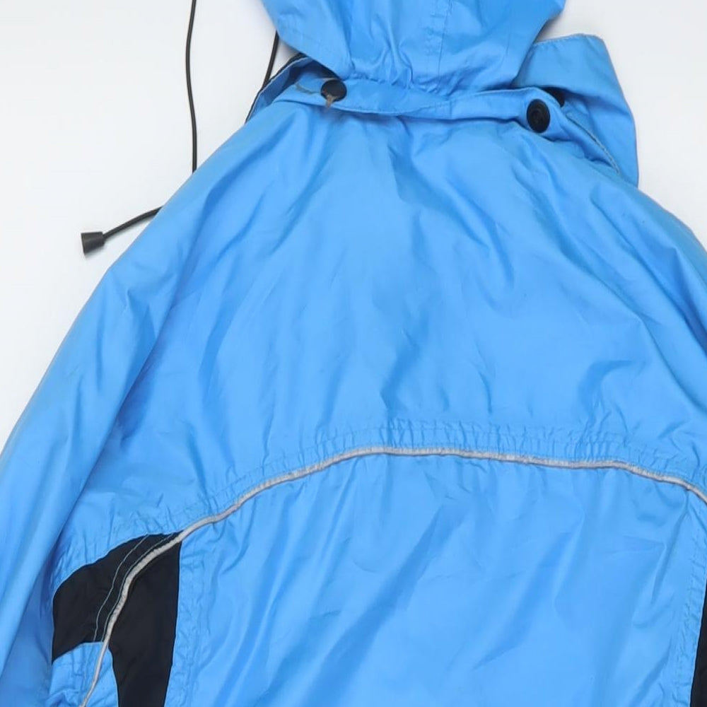 Active Womens Blue Rain Coat Coat Size 8 Zip