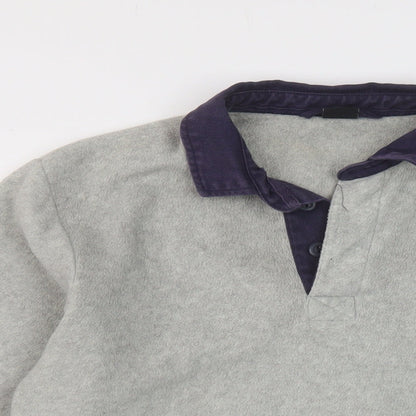 Mens UK Size S Cotton Traders Grey Pullover Sweatshirt