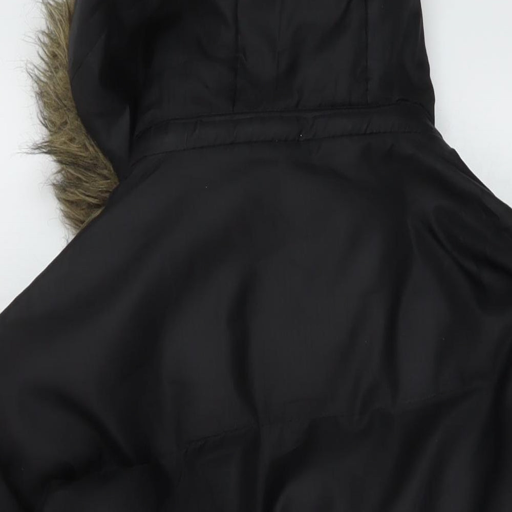 Active Mens Black Puffer Jacket Jacket Size S Zip