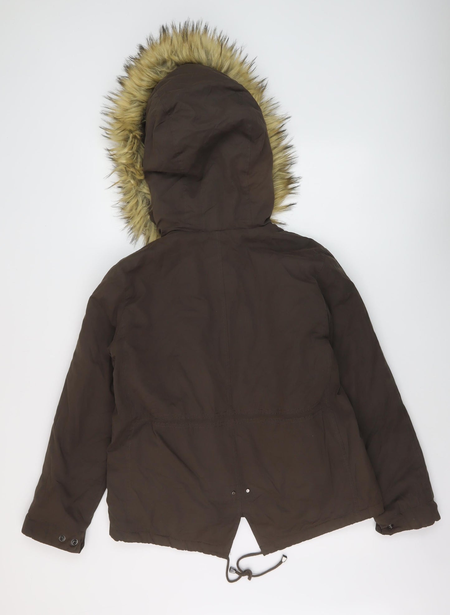 Womens UK Size M Zara Brown Parka Coat