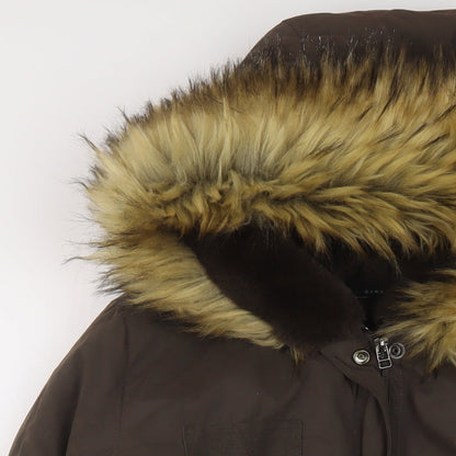 Womens UK Size M Zara Brown Parka Coat