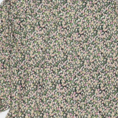 ASOS Womens Multicoloured Floral Cotton A-Line Size 14 Scoop Neck Pullover