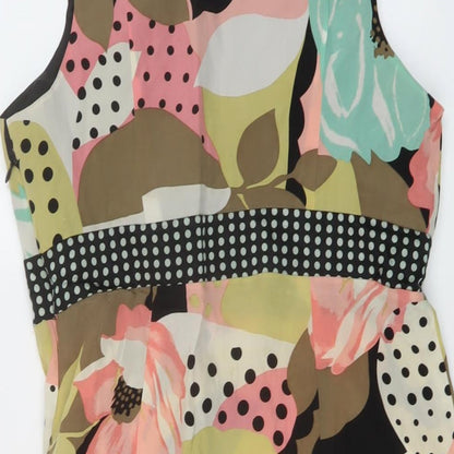 Womens UK Size 10 Lipsy Multicoloured Basic Blouse