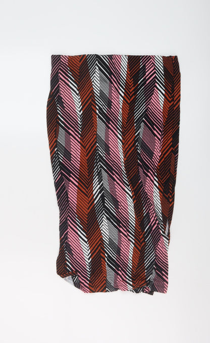 Dorothy Perkins Womens Multicoloured Geometric Viscose Bandage Skirt Size 8