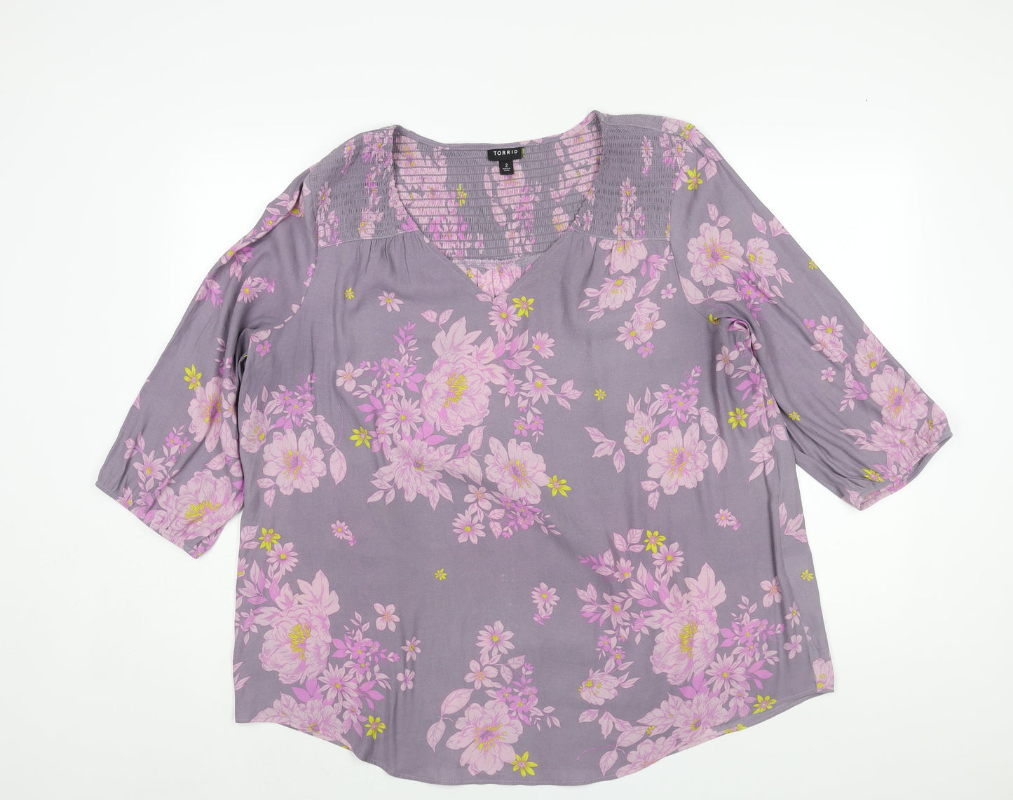 Womens UK Size 18 Torrid Purple Basic Blouse