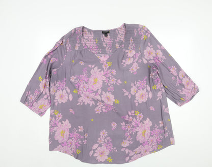 Womens UK Size 18 Torrid Purple Basic Blouse