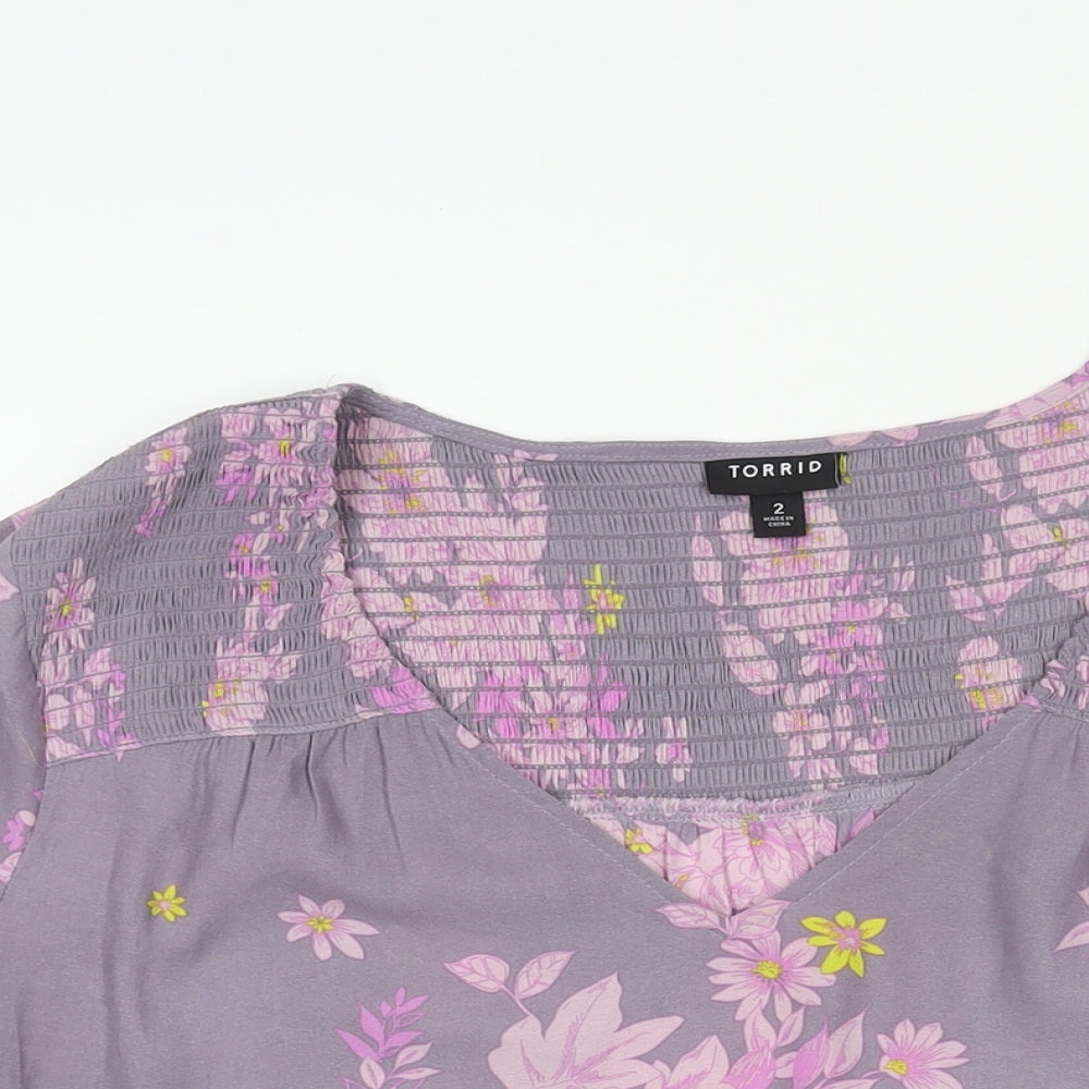Womens UK Size 18 Torrid Purple Basic Blouse