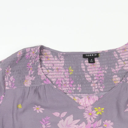 Womens UK Size 18 Torrid Purple Basic Blouse