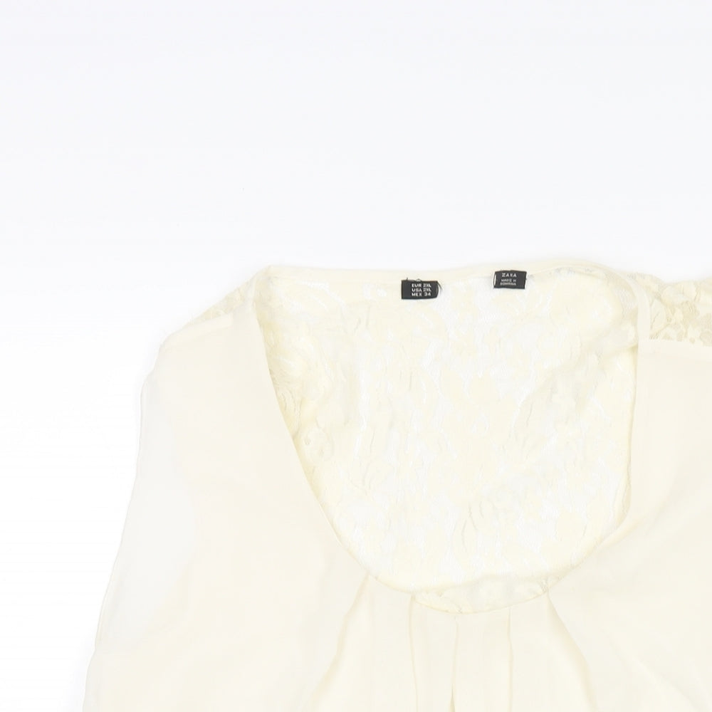 Womens UK Size 2XL Zara Ivory Camisole Blouse