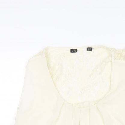 Womens UK Size 2XL Zara Ivory Camisole Blouse