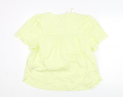 Womens UK Size 14 Marks and Spencer Green Basic Blouse