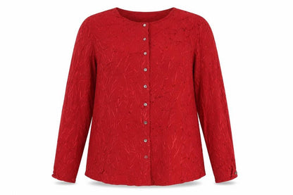 Womens UK Size 18 Berkertex Red Basic Button-Up