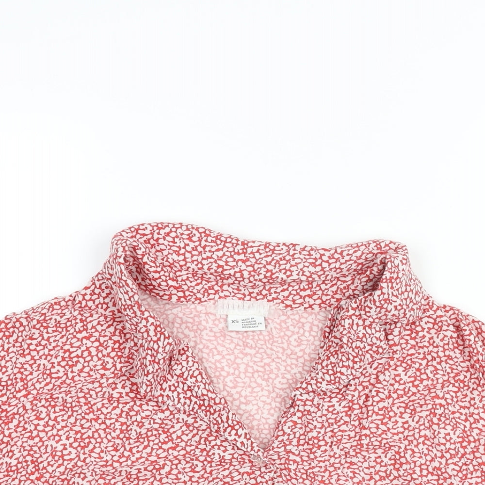 Womens UK Size XS Cooperative Red Basic Blouse