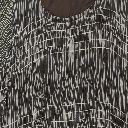 Ann Harvey Womens Brown Geometric Viscose Shift Size 20 Round Neck Pullover