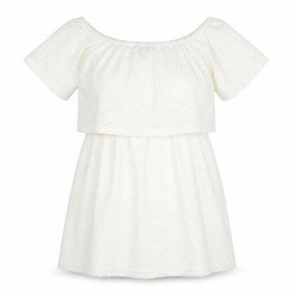 Fashion Union Womens Ivory Nylon Mini Size 10 Boat Neck Pullover