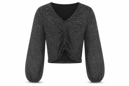 Womens UK Size 10 New Look Black Basic Blouse