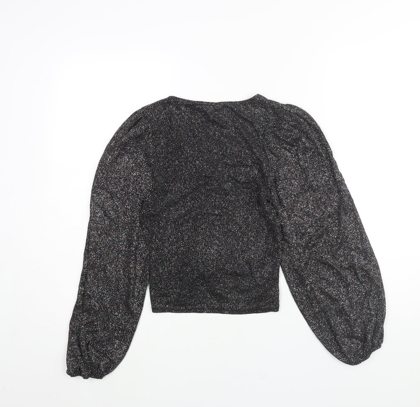 Womens UK Size 10 New Look Black Basic Blouse