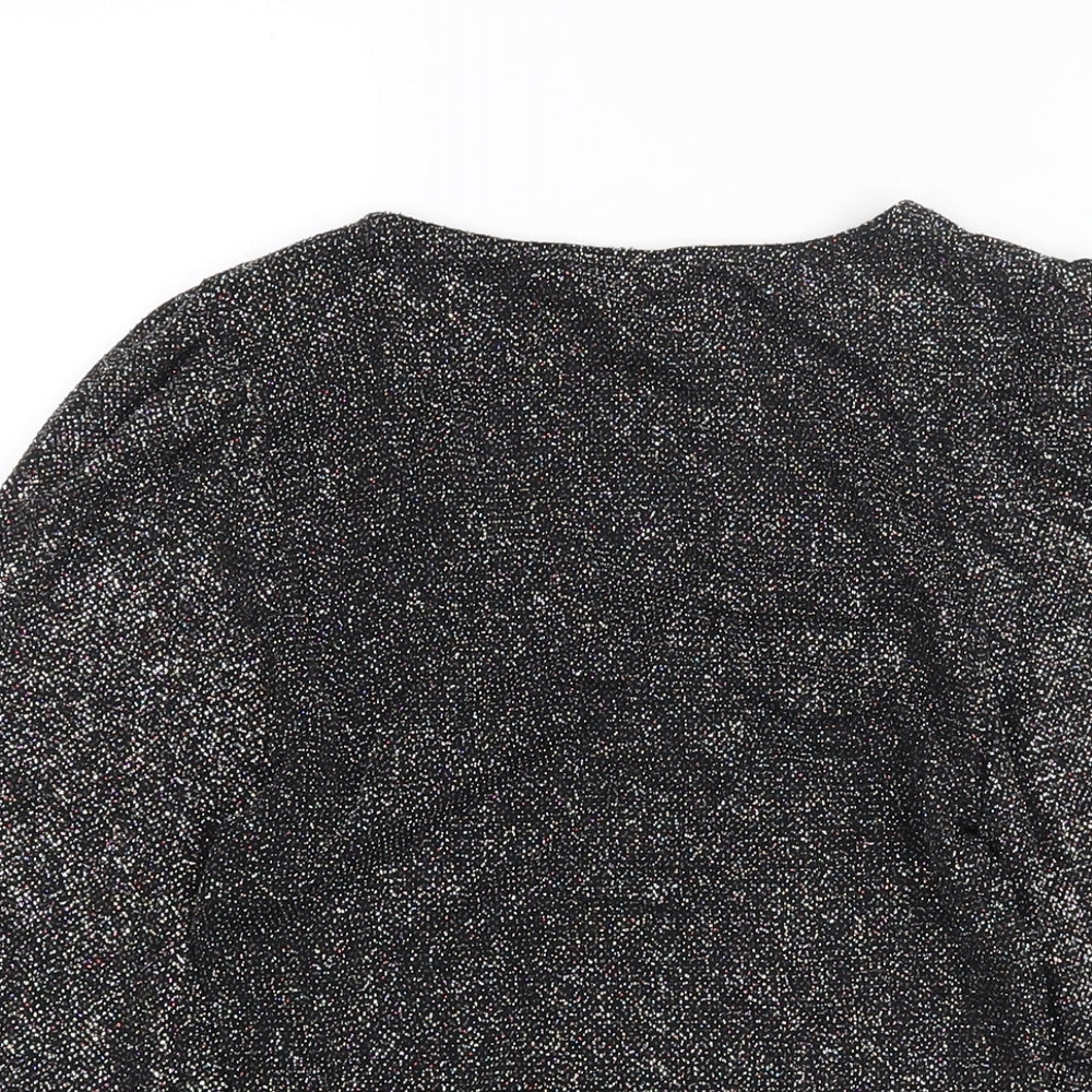 Womens UK Size 10 New Look Black Basic Blouse
