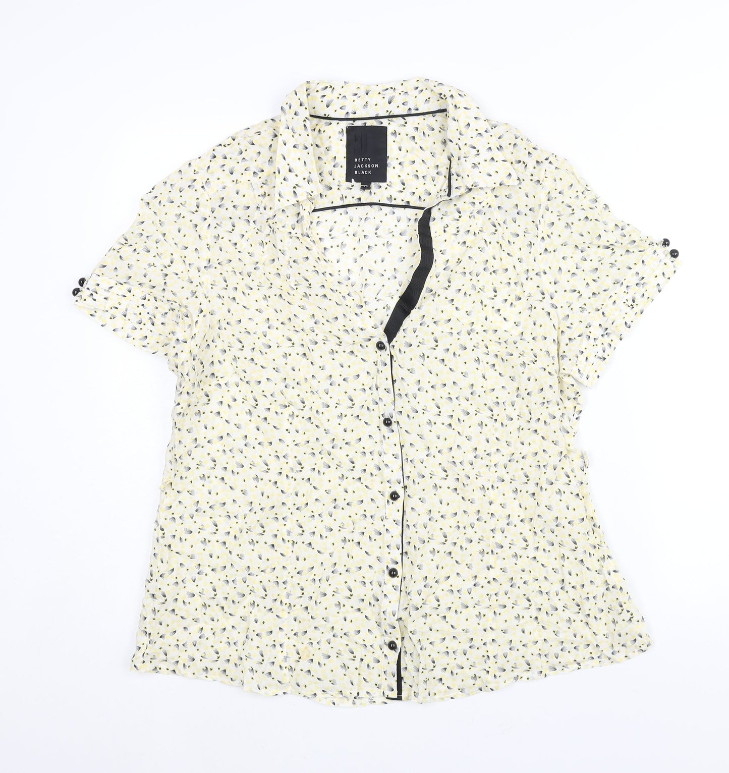 Womens UK Size 20 Betty Jackson Yellow Basic Blouse