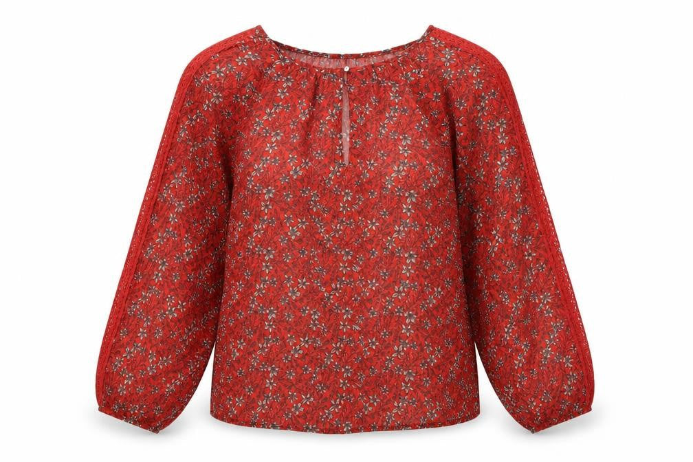 Womens UK Size 6 Marks and Spencer Red Basic Blouse