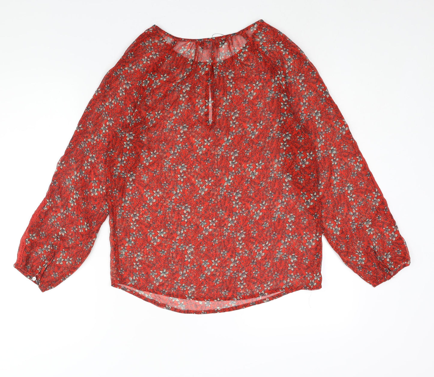 Womens UK Size 6 Marks and Spencer Red Basic Blouse