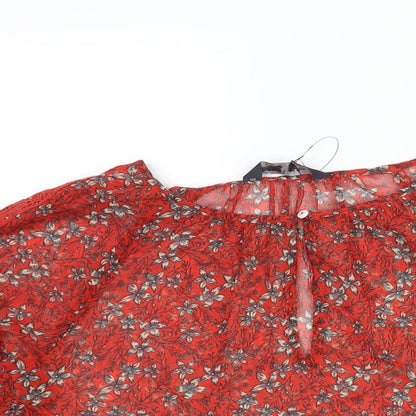 Womens UK Size 6 Marks and Spencer Red Basic Blouse
