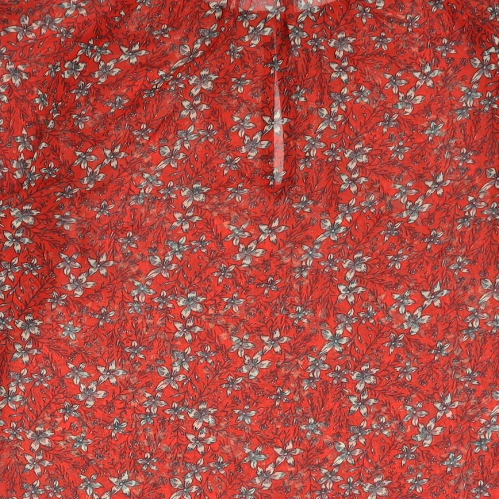 Womens UK Size 6 Marks and Spencer Red Basic Blouse