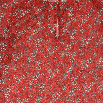 Womens UK Size 6 Marks and Spencer Red Basic Blouse