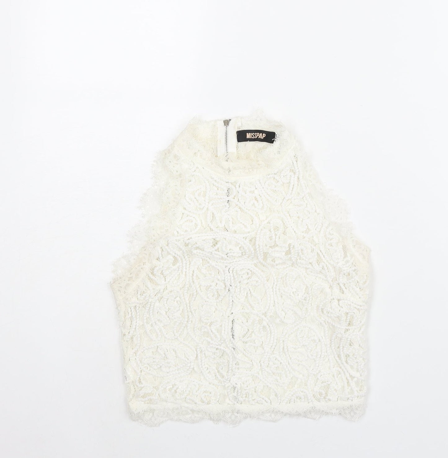 Womens UK Size S Misspap Ivory Camisole Blouse
